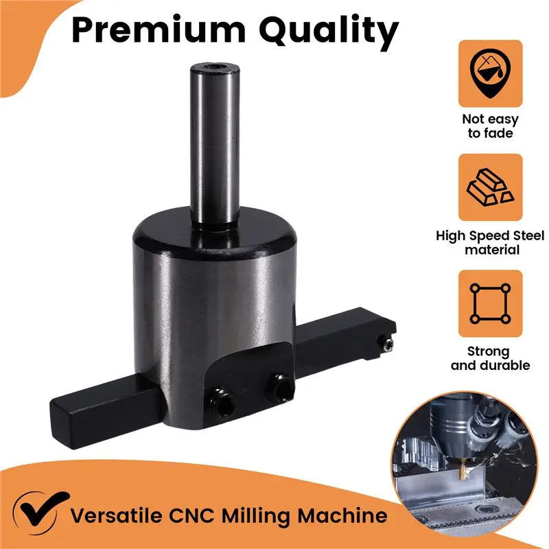 LICE-CNC Milling Machine Adjustable Size Flying Surface Smooth Cutter Bar Machining Center Plane Facemilling Cutter Head 12Mm