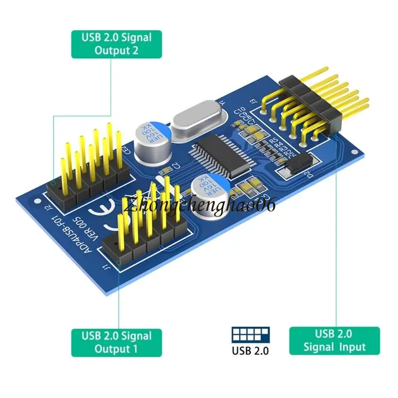 Płyty główne USB2.0 9 PIN NOPER 1 do 2 Hubs Hubs Converters 601F
