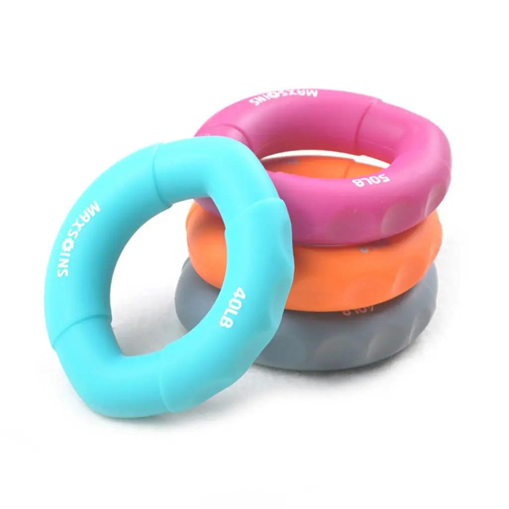 

Silicone Hand Strengthener Grip Ring Forearm Finger Exerciser 20-80LB