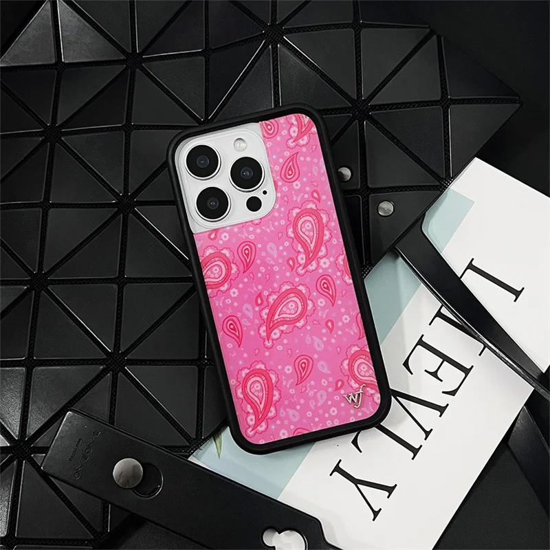 Custodia per telefono Wildflower Fashion Moon Planet per iPhone 16 15 14 13 12 Pro Max WF Leopardo di lusso Goccia d'acqua Custodia antiurto