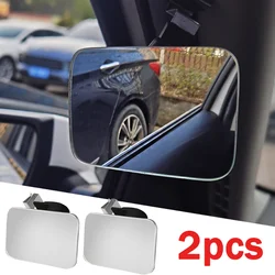 Car Auxiliary Blind Spot Mirror Interior 360 Degree Adjustable HD Rimless Convex Rearview Mirror Car Parking Wide Angle Mirrors