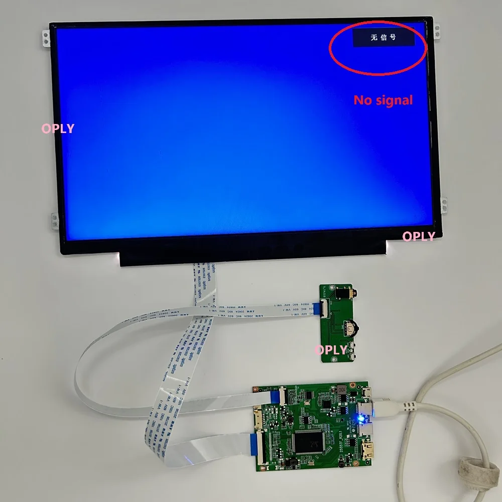 11,6-calowy ekran z panelem EDP o rozdzielczości 1366x768, wyposażony w płytę sterującą, 2 porty Type-C, kompatybilny z Mini HDMI, do komputerów PC, PS, X360, laptopów, Raspberry Pi, do samodzielnego montażu. — zdjęcie produktu 5