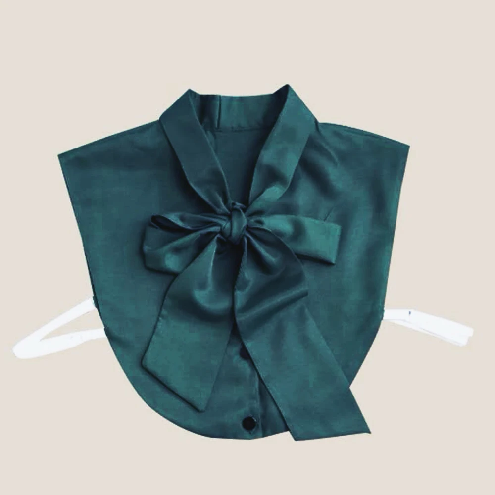 

Detachable Shirt Collar Fake Women Vintage Crystal Lace Ladies False Front Tie White Fake Collar Blouse Collar Half Shirts Girl