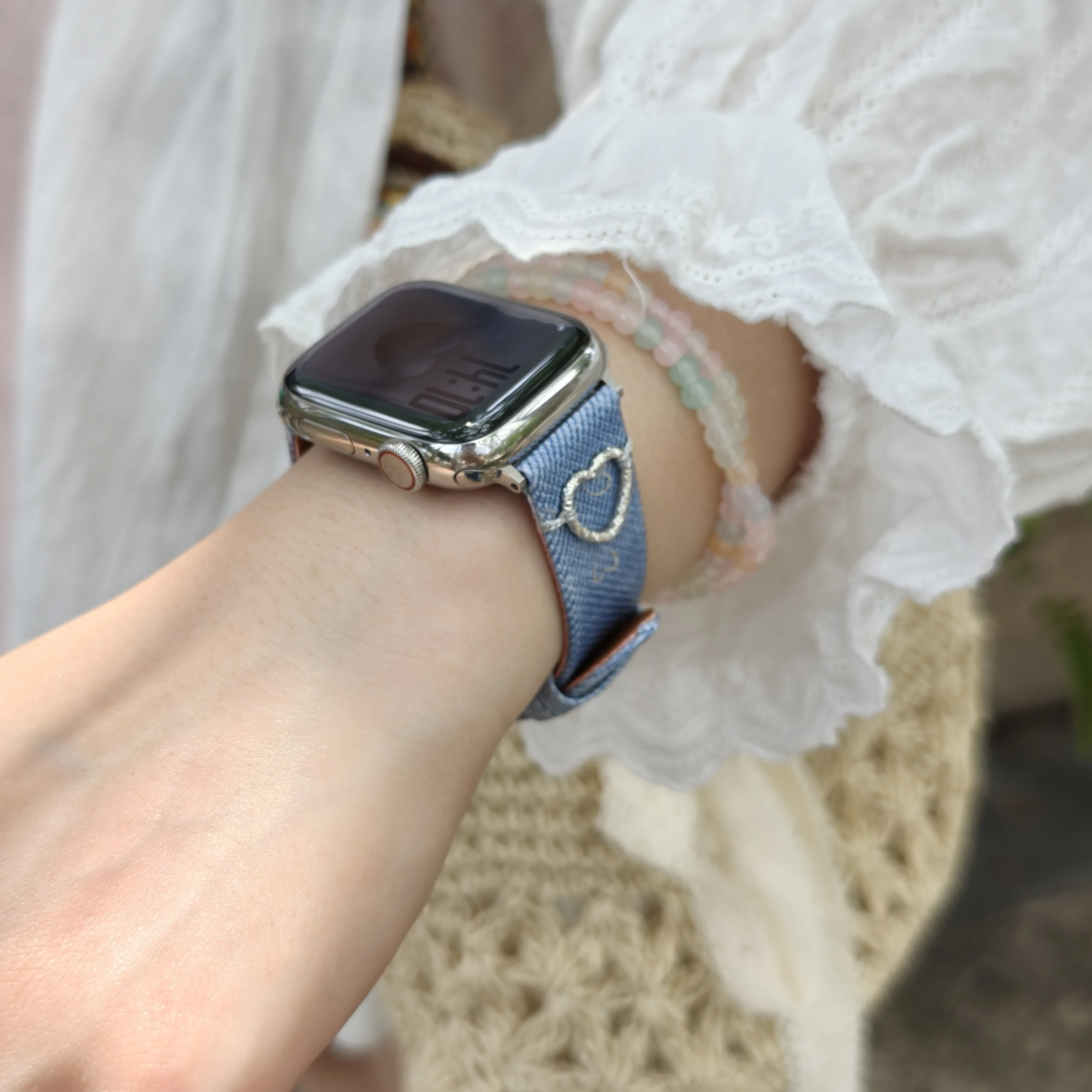 حلقة جلدية ممتازة لسوار ساعة أبل للنساء 10/9/8/7/6/5/4/3/2/1 SE 38 مللي متر 40 مللي متر 41 مللي متر 42 مللي متر 44 مللي متر 45 مللي متر 46 مللي متر 49 مللي متر حزام