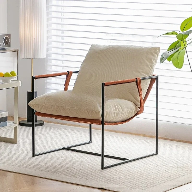

11zNordic single sofa chair living room light luxury simple balcony single chair Italian sofa single chair