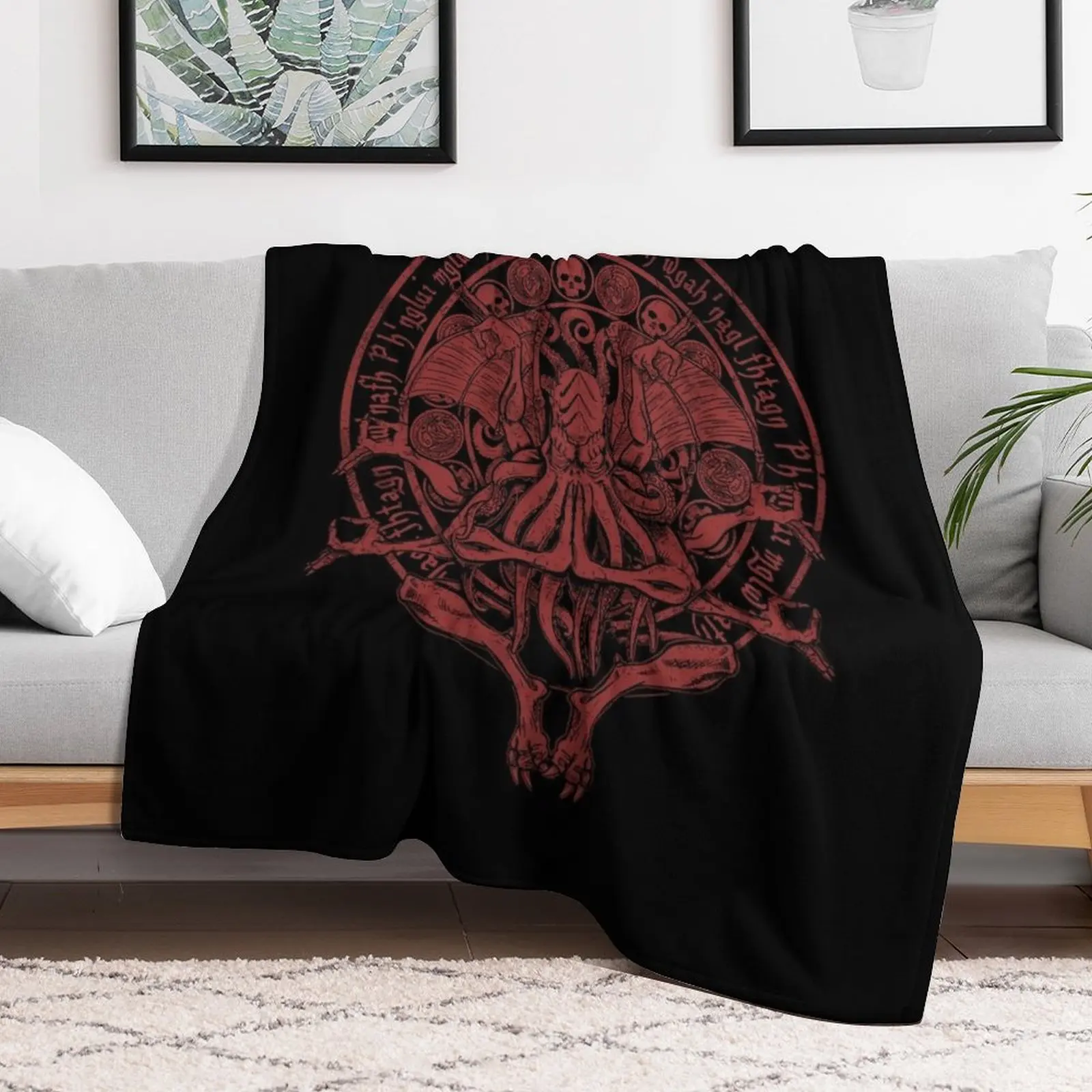 The Idol - Cthulhu Red Variant Throw Blanket funny gift Comforter bed plaid Blankets