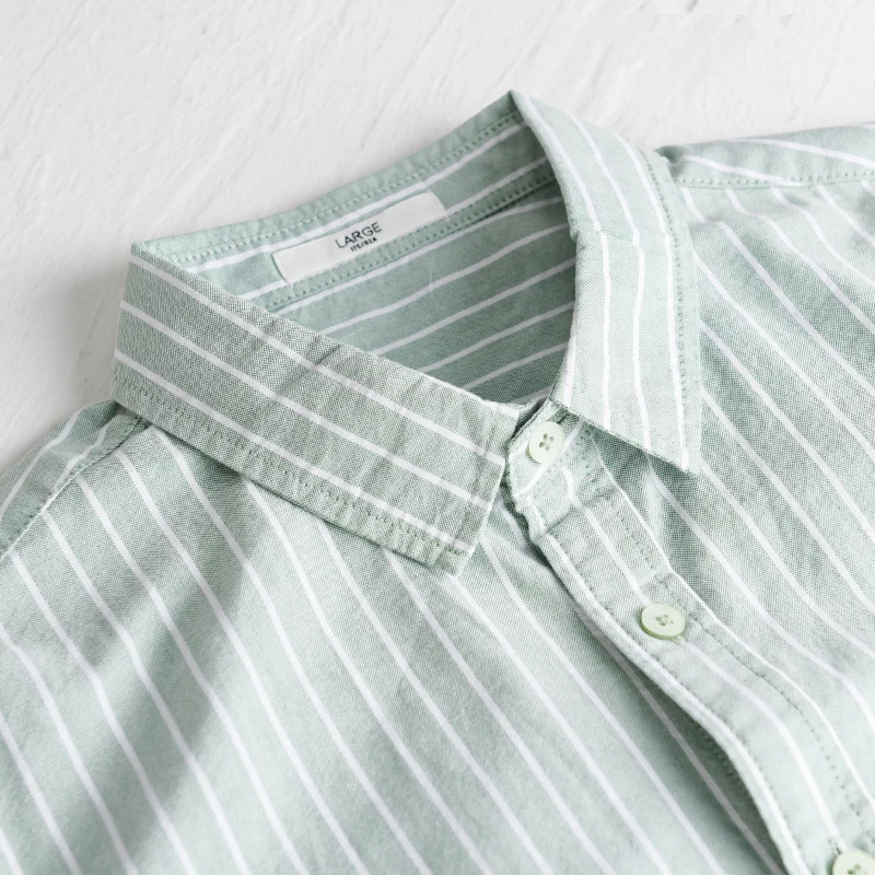 

Men's Slim Fit Striped Dress Shirt Long Sleeve Soft Pure Cotton With Pockets Trendy Casual Wear Shirts For Men 6 Colors M-3XL