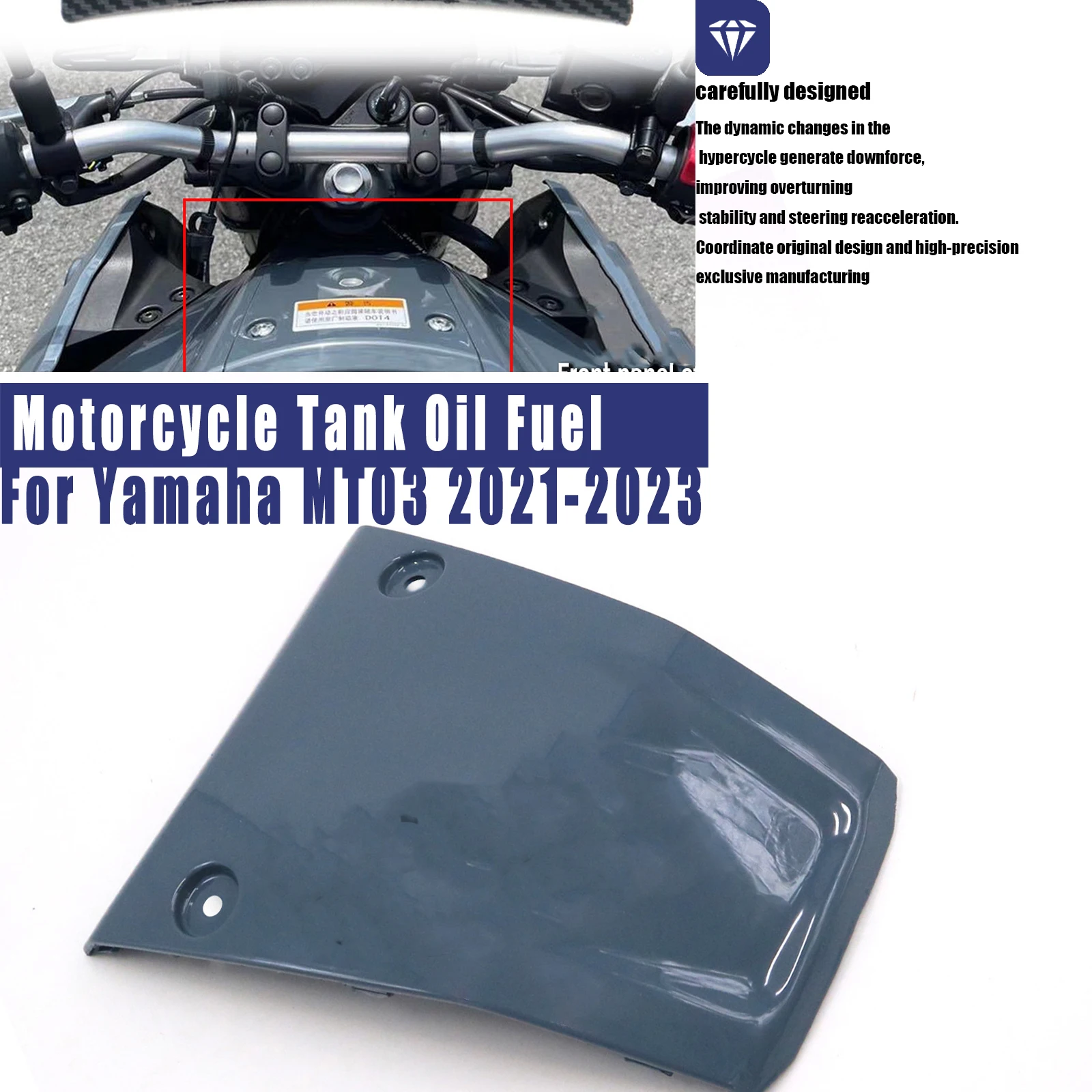 Motorcycle Tank Oil Fuel Gas Protector Cover For Yamaha MT-03 MT03 MT 03 2021-2023 Middle Shell Fairing Accessories