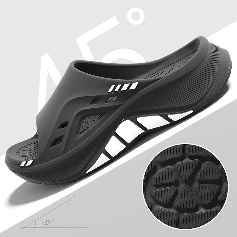 Fashion Soft Bottom Men's Slippers Summer 2026 Outdoor Waterproof Anti Slip Eva Slippers for Man Lightweight Platform Sandals 45