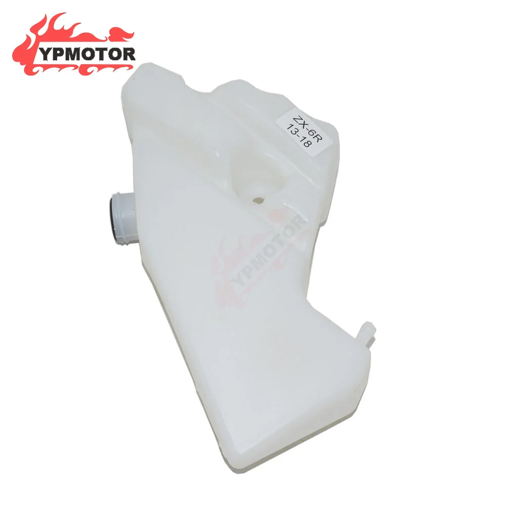 ZX-6R 13-18 Motorcycle White Radiator Water Cooling Coolant Bottle Overflow Reservoir Tank For Kawasaki Ninja ZX6R 2013-2018