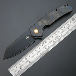 New Arrival ST3 Folding Blade Knives Bicolor carbon fibre Outdoor Survival Knives K110 steel Camping Hunting knife EDCTool