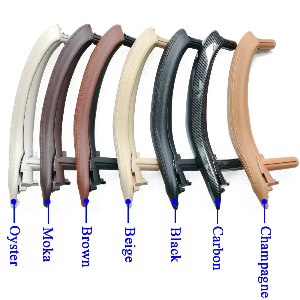 Maniglia per porta passeggero sinistra destra con sostituzione del gruppo copertura in pelle per BMW X5 X6 F15 F16 2014 2015 2016 2017 2018