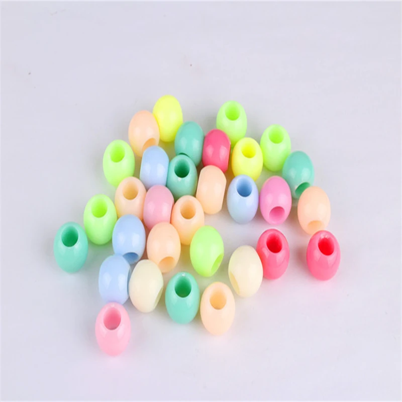 50/100PCS Links, Rings and Tube Hair Braids Beads Acrylic Jelly Color Large Hole Decorative Hair Extensions DIY Dirty Wig Braids