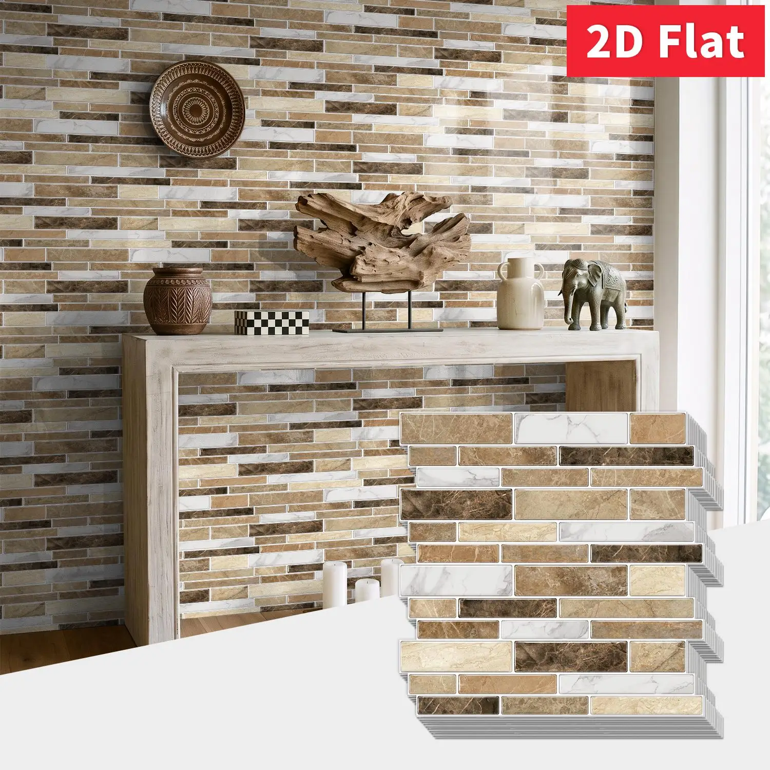 Warm Beige Brown Marble 12x12
