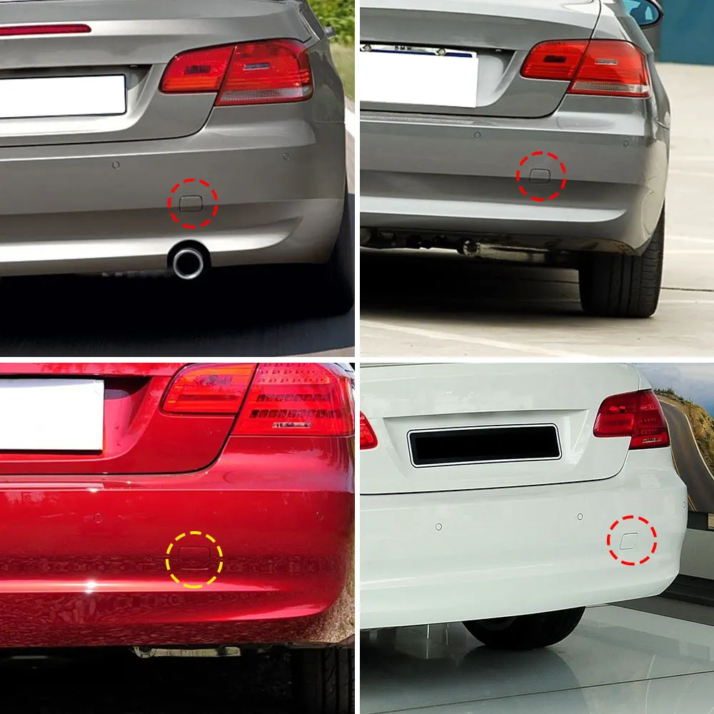 For BMW E92 E93 Car Rear Bumper Tow Hook Cover Cap Black White Silver For BMW 3 Series Coupe 2006-2012 320 323 325 330 335