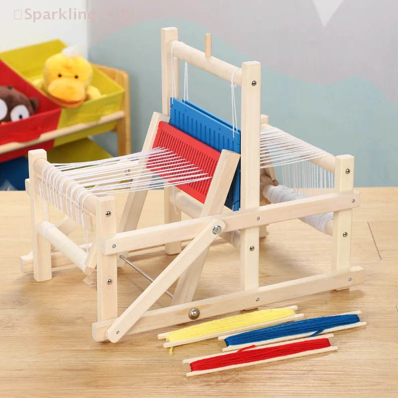 

Wooden Multi-Craft Weaving Loom Mini Spinning Knitting Machine DIY Hand Loom Weaving Machine Handmade Crafting Fun For Adults