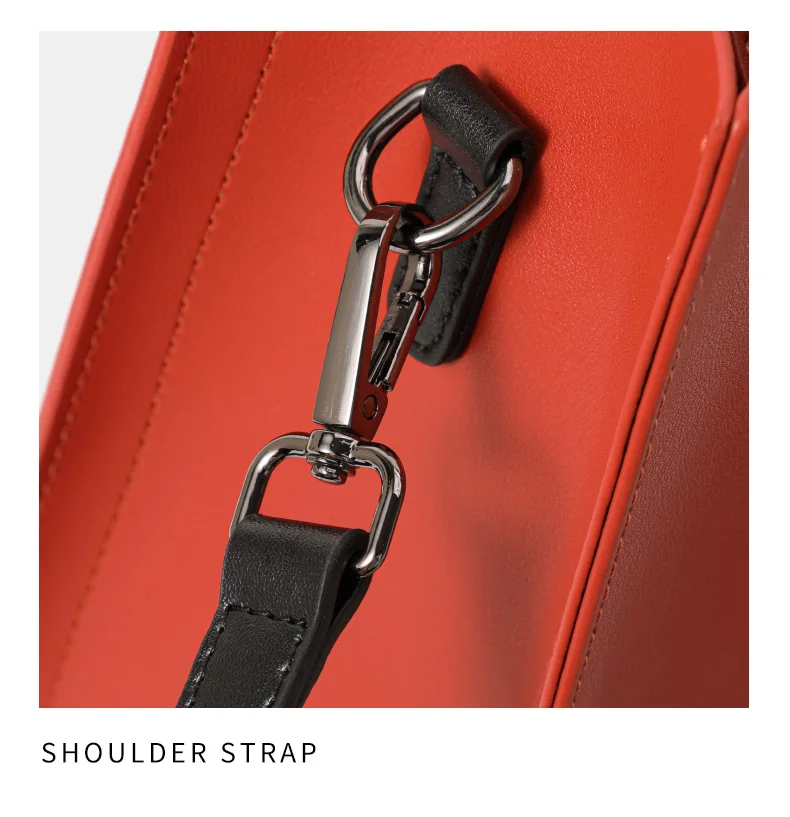 Damen-Handtasche aus Glattleder mit Rundem Ringgriff, Elegante Henkeltasche, Damen-Umhängetasche für Arbeit und Alltag – Detail 17