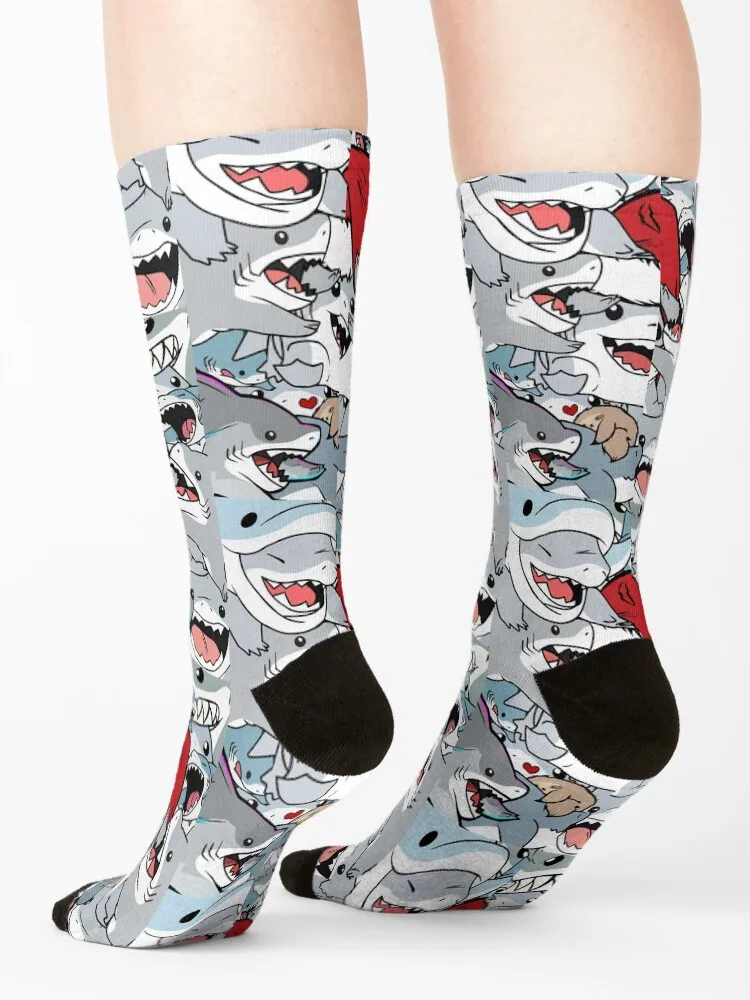 Jeff The Landshark (Collection) Socks Children's Antiskid soccer christmas stocking kawaii Men's Socks Women's