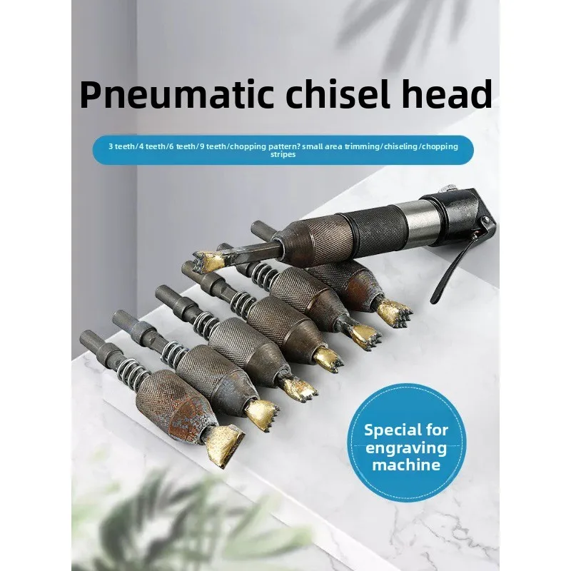 Pneumatic engraving pen machine chisel head stone trimming hemp head lychee surface chopping axe alloy flower hammer stone tool