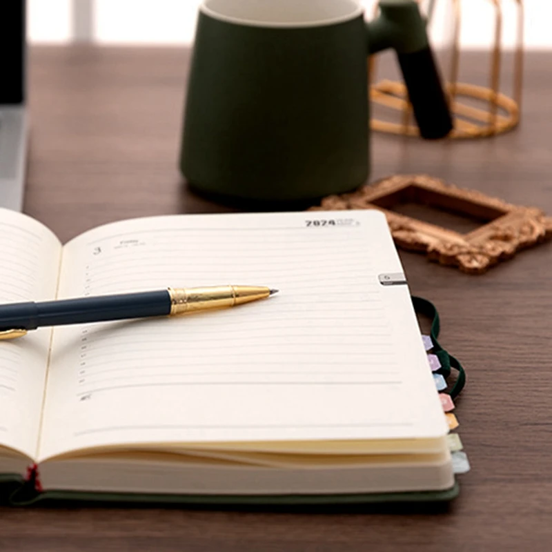 สมุดวางแผนแบบพกพา2024 365วันครอบคลุมทุกสัปดาห์สมุดโน้ตปฏิทินขนาดกะทัดรัดวาระการประชุมสำนักงานโรงเรียน