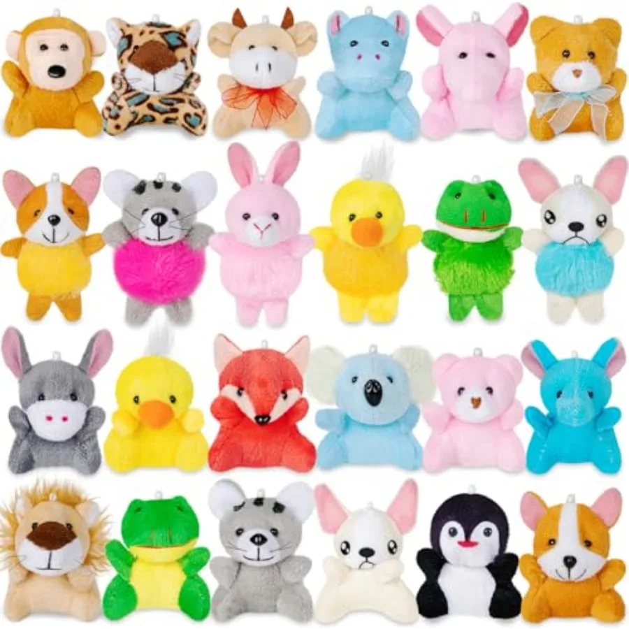 

Pack Mini Stuffed Bulk Favors For Treasure Box Toys Classroom Plush Toys Claw Machine Key Chains Carnival Prizes Small Valentin