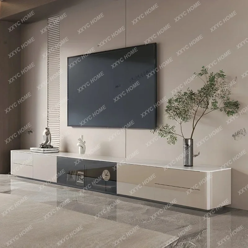 Mueble de TV de lujo nórdico para sala de estar, centro de exhibición para películas y TV, soporte para TV, mueble para casa de muñecas