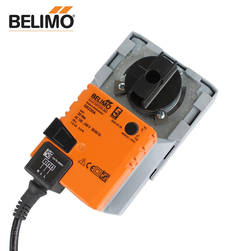 BELIMO SR230A Rotary actuator 20 Nm AC 100...240 V HAVC systems butterfly valves in stock original CE IP54 cooling systems