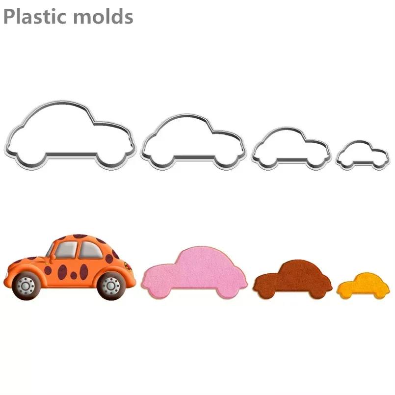 

Four Specification Cartoon Transportation Tools,Little Flying Insect Car,Plastic Molds,Cake Fondant Tools,Cookie Sushi Cutters