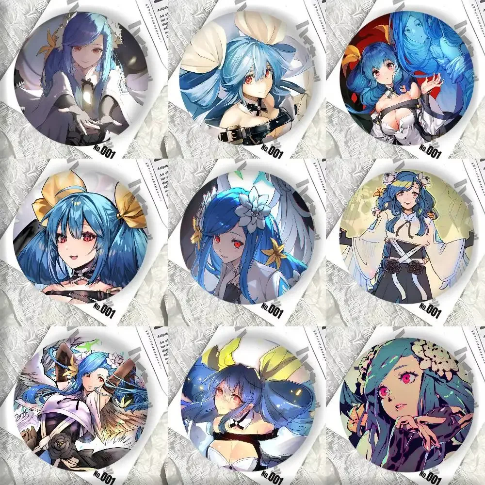 Anime Fighting Game G-Guilty Gear Queen Dizzy Badges Round Cosplay Pin Bag Decor Fans Collect Friends Gifts Brooch