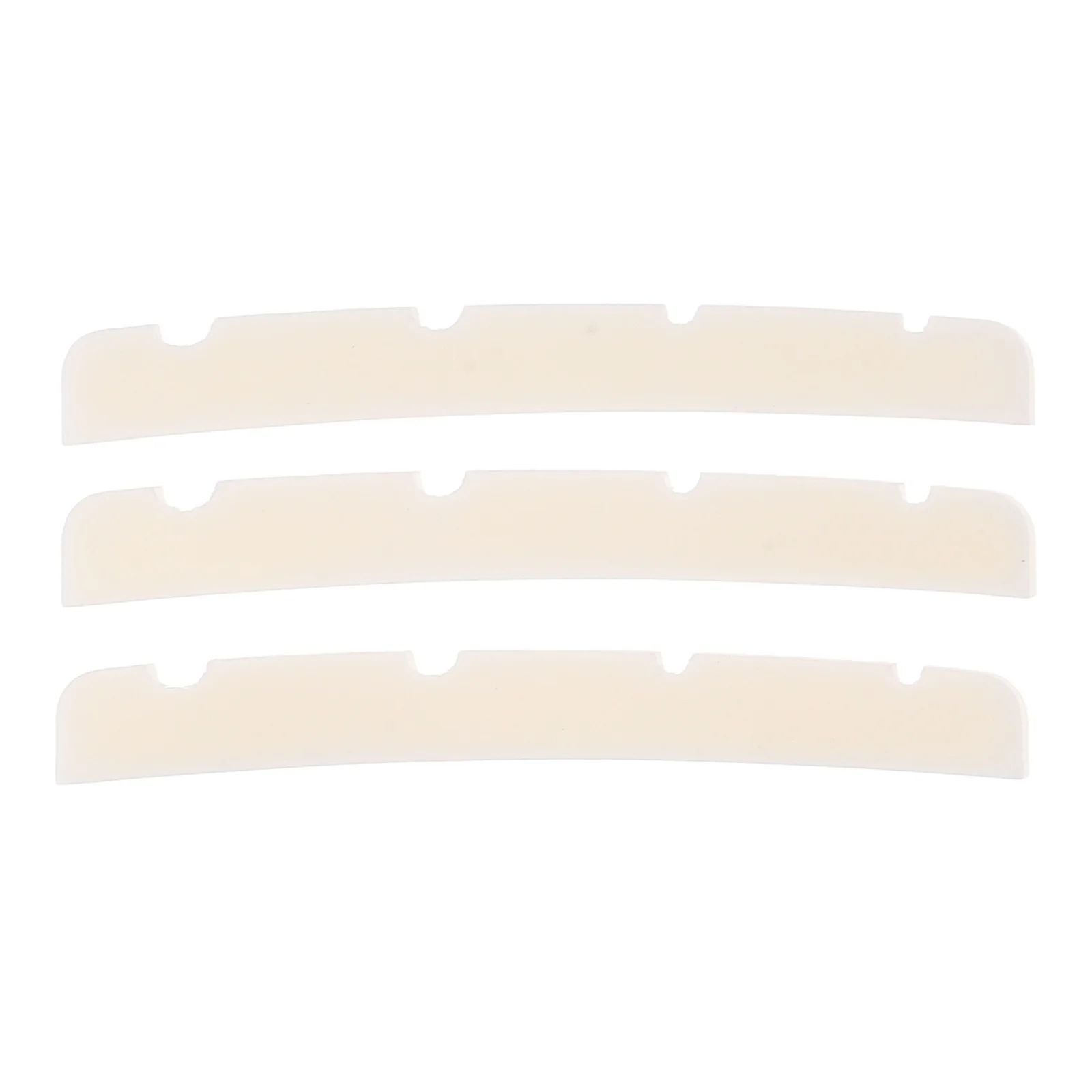 

3Pcs Bass Upper String Nut Ox Bone Guitar Bridge Durable Support Replacement String Saddles Ox Bone Guitar Bridge Saddles