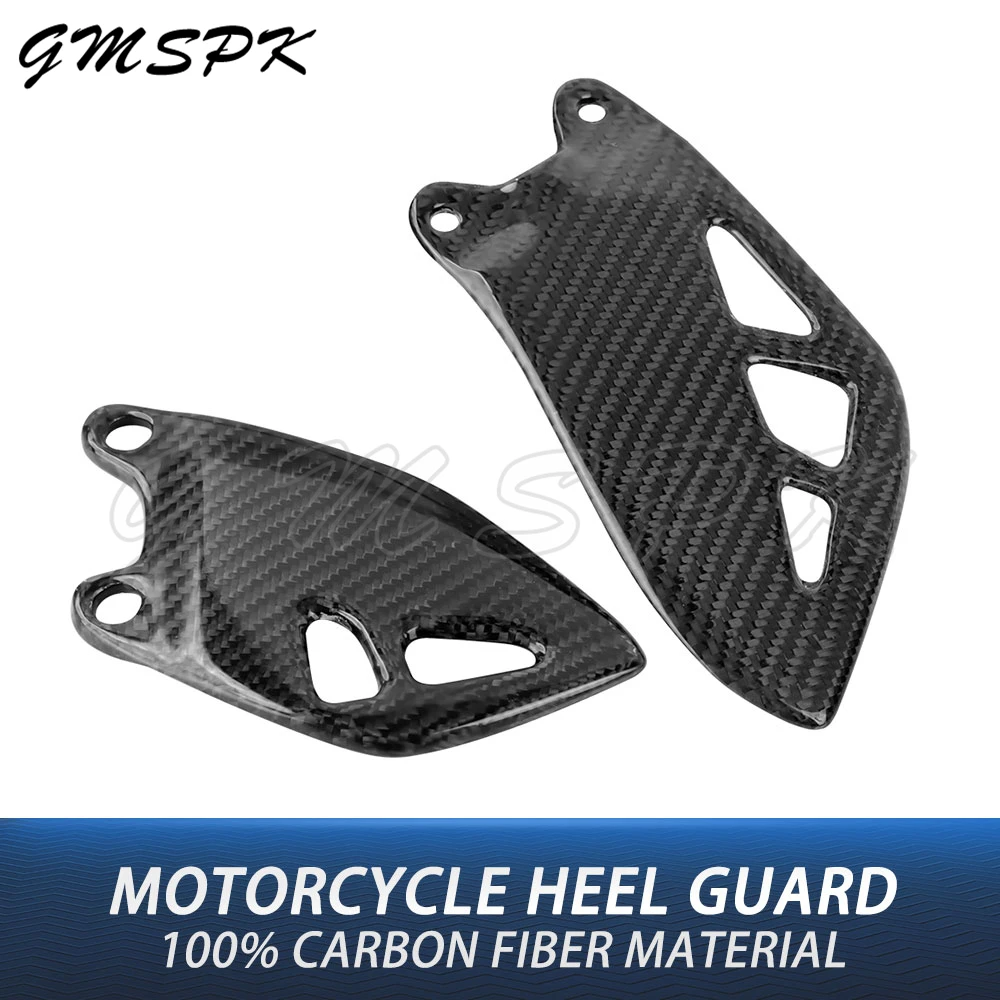 

Подходит для Kawasaki ZX10R ZX-10R 2011-2023, защита пятки мотоцикла, задняя защита из настоящего углеродного волокна, задняя подставка для ног, пластины крыльев