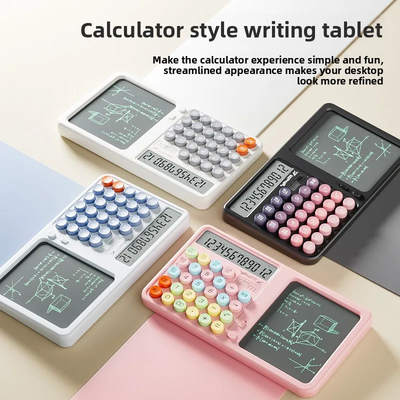 Desktop Office Gift Desk Calendar & Writing Board: With Stand, for Draft Calculations, Voice-Activated LCD Handwriting Board