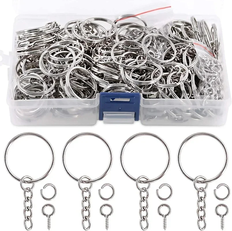 Metal Keyring Keyfob Stainless Steel Anti-rust Key Holder Keychains Pendant Key Ring 30mm/25mm/20mm