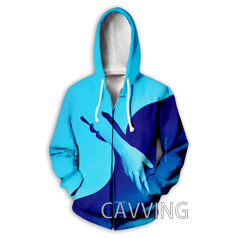 CAVVING 3D Printed  Voyager  Band  Zipper Hoodies Zip Hooded Sweatshirt Harajuku Hoodie Sweatshirt for Men/women