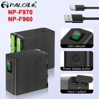 PALO 9600mAh NP-F970 NP-F960 NPF960 NP F970 Battery with USB Charge Output For Sony NP F970 F960 NP-F550 CCCD-TR1 CCCD-TRV90