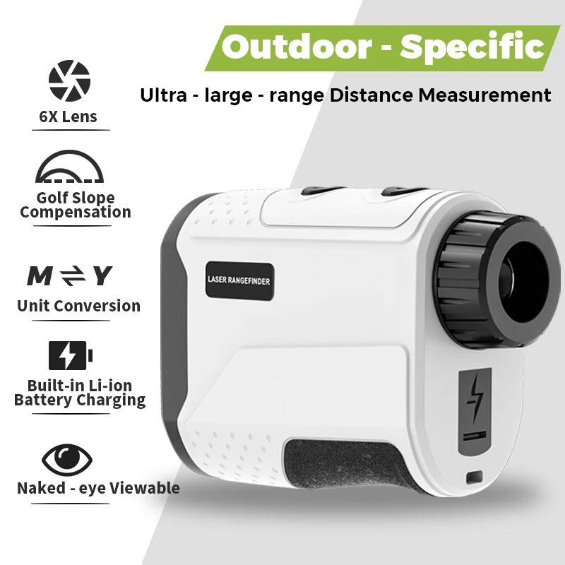 BOAYAL Golf Rangefinder 1200 Yards 6X Flag Lock with Vibration Golf Laser Range Finder for Golfing Hunting Measuring Tool