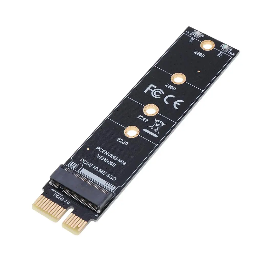 PCI E to M2 NVME SSD Riser Card Plastic Adapter for Windows 8 10 Linux Desktop Game Setup