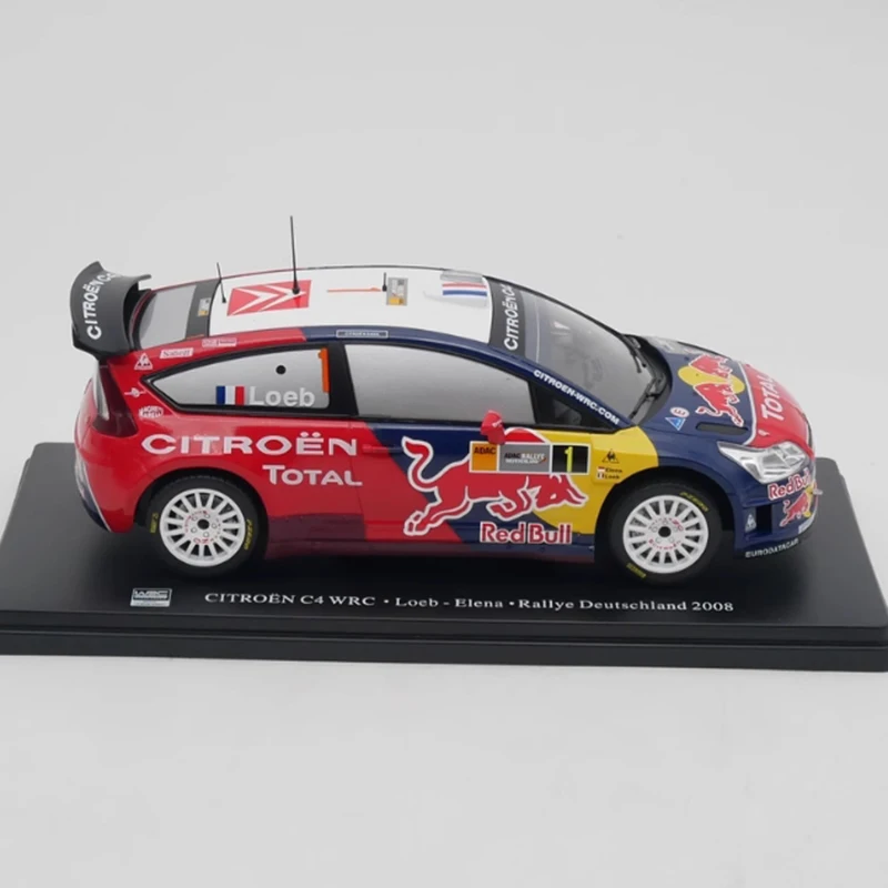 IXO Diecast 1:24 مقياس سيتروين C4 WRC 2008 رالي سيارة سبيكة محاكاة نموذج سيارة جمع الديكور دمى هدايا العرض