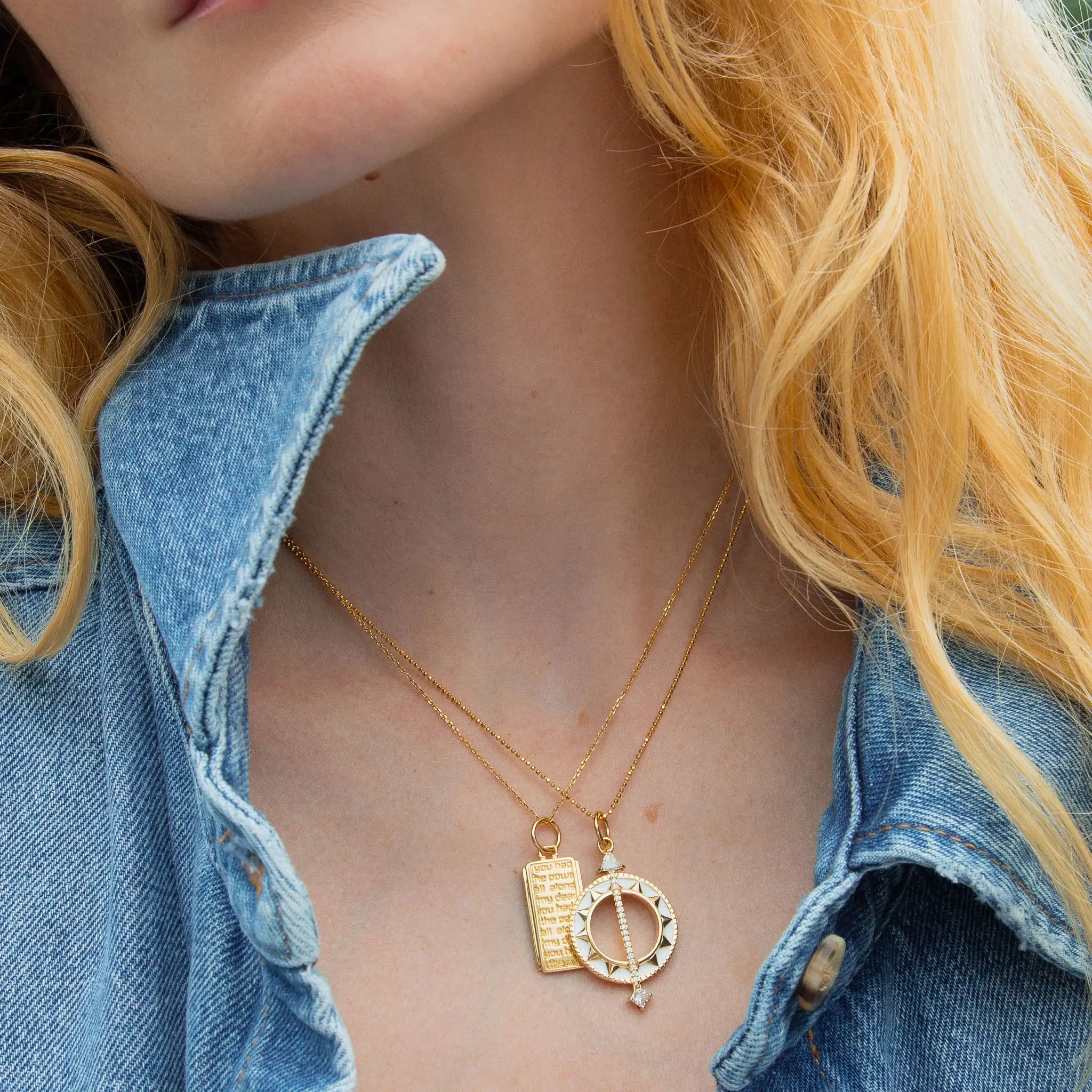 قذيفة بيضاء قلادة مستديرة قلادة 2025 طوق جديد اكسسوارات الرجعية المعادن سلسلة الترقوة قلادة الفولاذ المقاوم للصدأ المرأة جوهرة #4