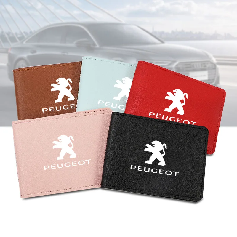 Ultra-thin Car Driver License Cover Credit Card Holder For Peugeot 206 307 308 3008 207 208 407 508 2008 5008 107 106 205 4008