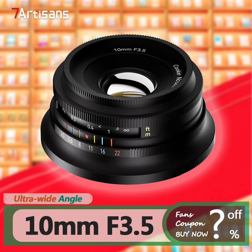 7artisans APS-C 10mm F3.5 Ultra-Wide-Angle Camera Lens for Humanities Photography with Sony E A7Rii Fujifilm X Nikon Z M43-mount