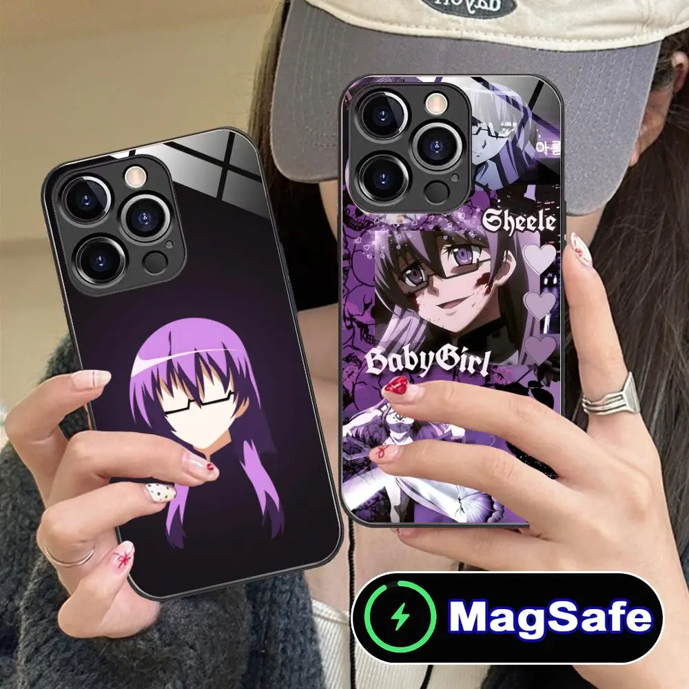

Akame Ga Kill Sheele Phone Case for iPhone 16 15 14 13 12 11 Pro Max Plus Mini MagSafe Glass Colour Printing Cellphones Pretty