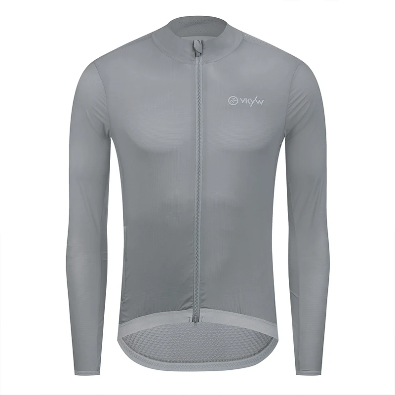 YKYW Herren winddichte wasserdichte Langarm-Radjacke YKK Doppelreißverschluss atmungsaktive MTB-Fahrradbekleidung Tops Pro Team Jersey – Detail 25