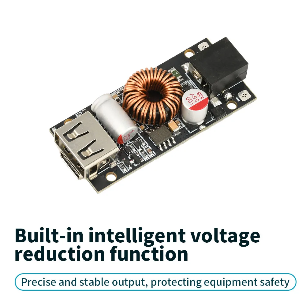 PD 65W Super Fast Charging Module Multi Protocol Mobile Fast Charging Charger DC Step-down Module Type-C USB DC5.5x2.1mm