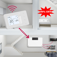 New Heating/Cooling RF Wireless Thermostat 8 Zone Hub Central Heating Controller for Water Heating Gas Boiler Actuator Pump