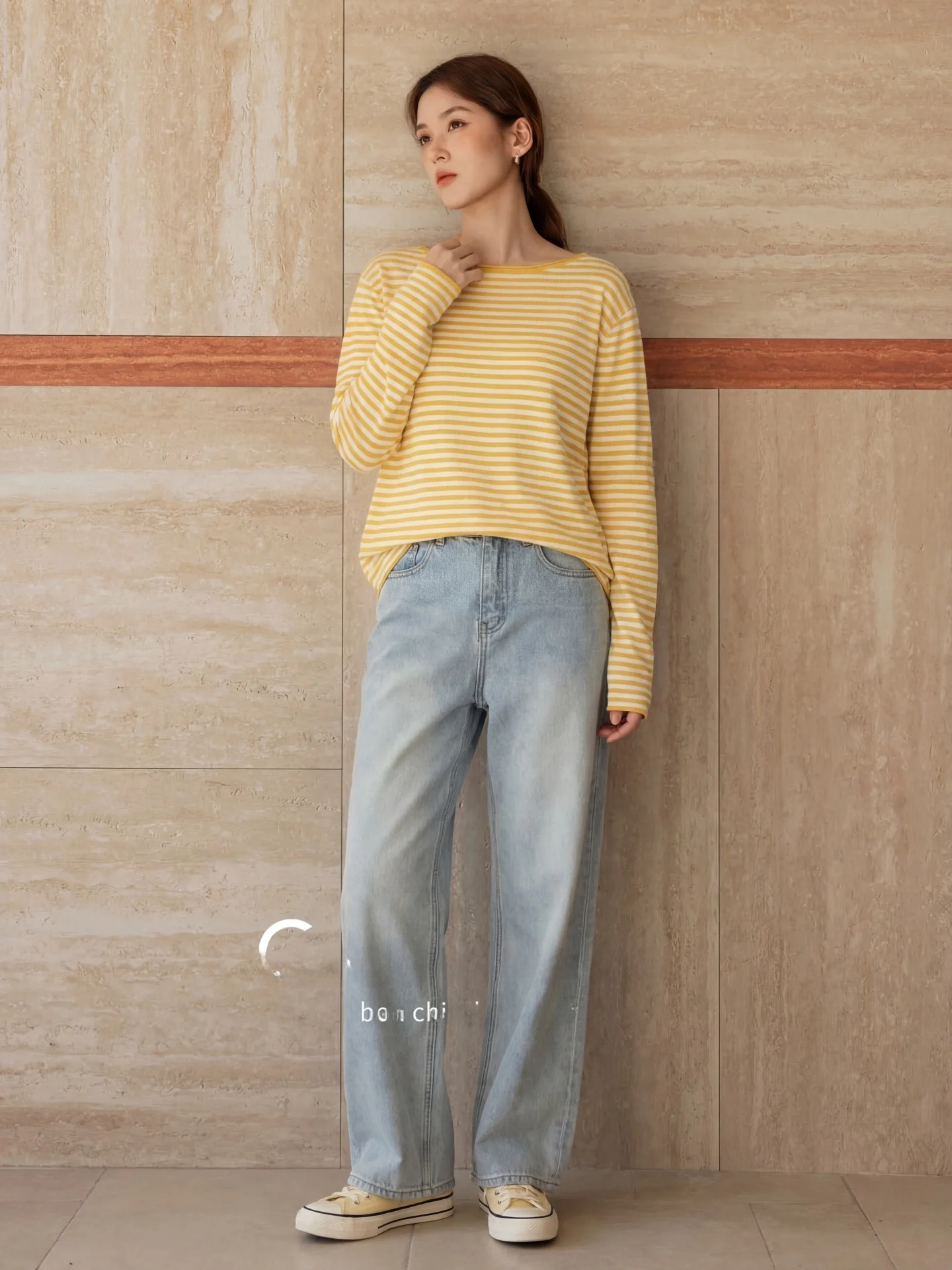 

Zone Retro Star Denim Jeans Women's Straight Leg Cotton Stretchy Faded Natural Waist Casual Comfortable Breathable Spring Summer