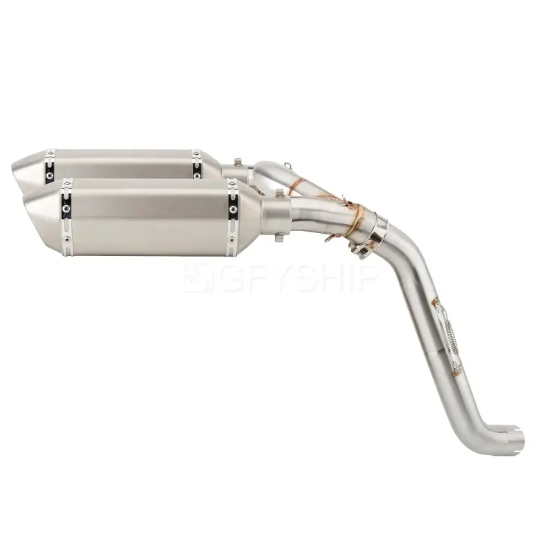 For Honda VFR 800 2002 2003 2004 2005 2006 2007 2008 2009 to 2013 VFR800 VTEC RC46 / ABS Motorcycle Exhaust Muffler Link Pipe - view 3