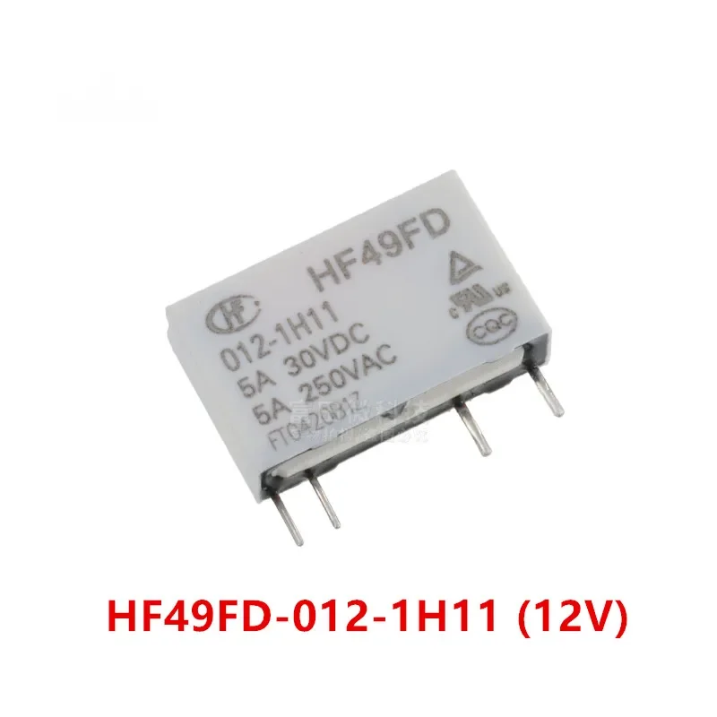 25pcs HF49FD Industrial relay HF49FD- 005 012 024 -1H11 1H11T 1H12 1H12T 5A 4PIN 5V 12V 24V Miniature power relay