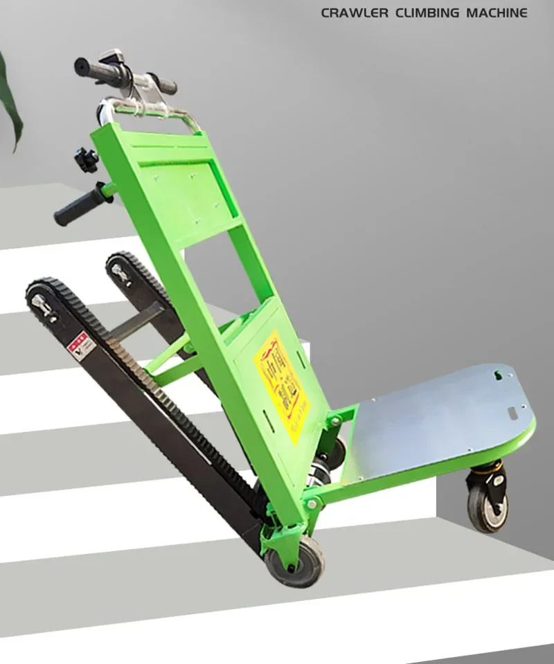 120kg Electric Stair Climbing Car, Hand Trolley Climbing Cart Crawler-type Up and Down Stair Climber Folding Hand Trolley