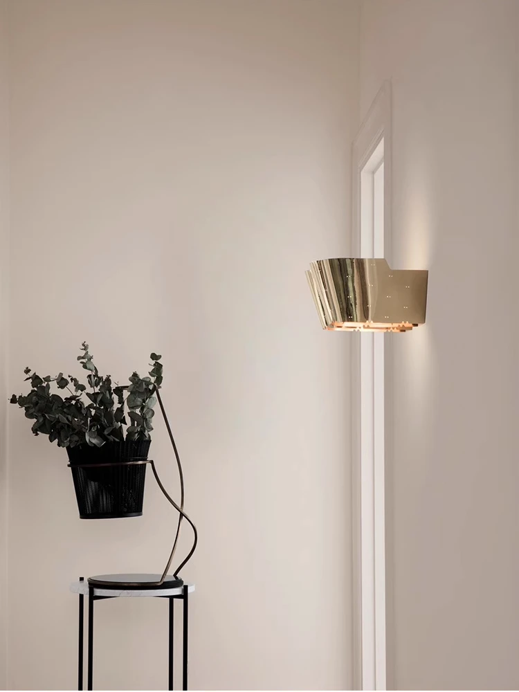 Brass Wall Lamp for Background, Designer, Corredor, Varanda, Sala, Cabeceira, Quarto